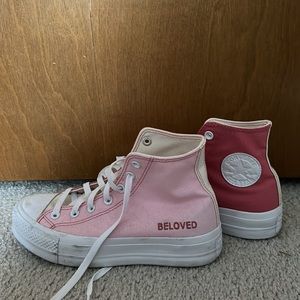 custom pink converse